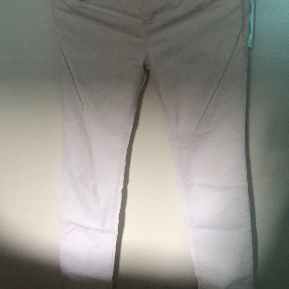 White sparkly straight leg jeans